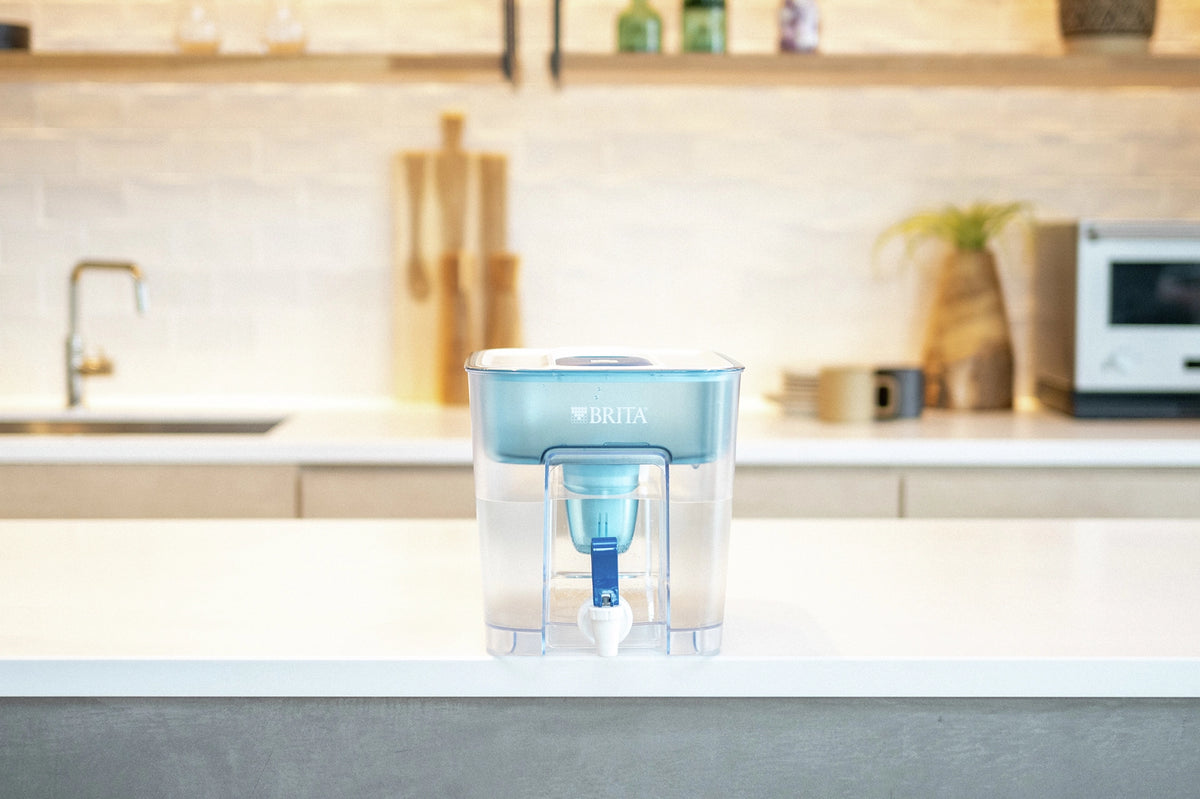 Load video: Rectangular tabletop water filter shown from multiple angles